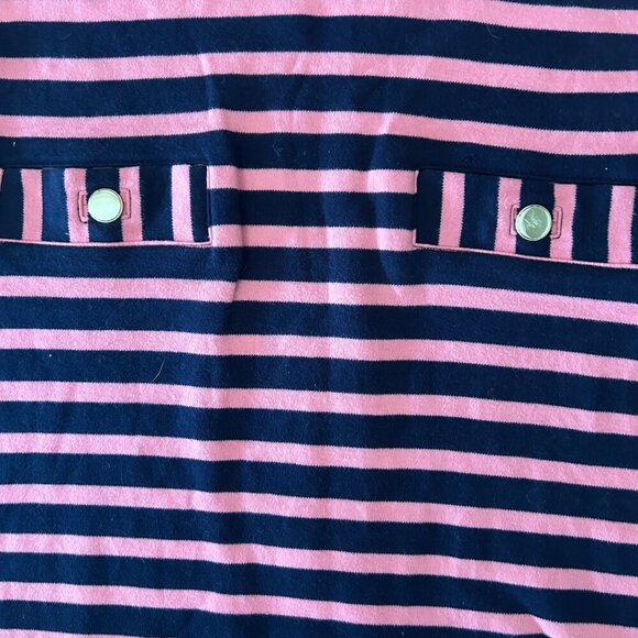 Talbots Striped Midi Dress Size Small Petite Academia Teachercore Casual Office - Picture 2 of 8